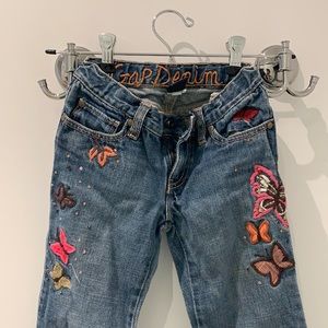 Kids butterfly flared jeans